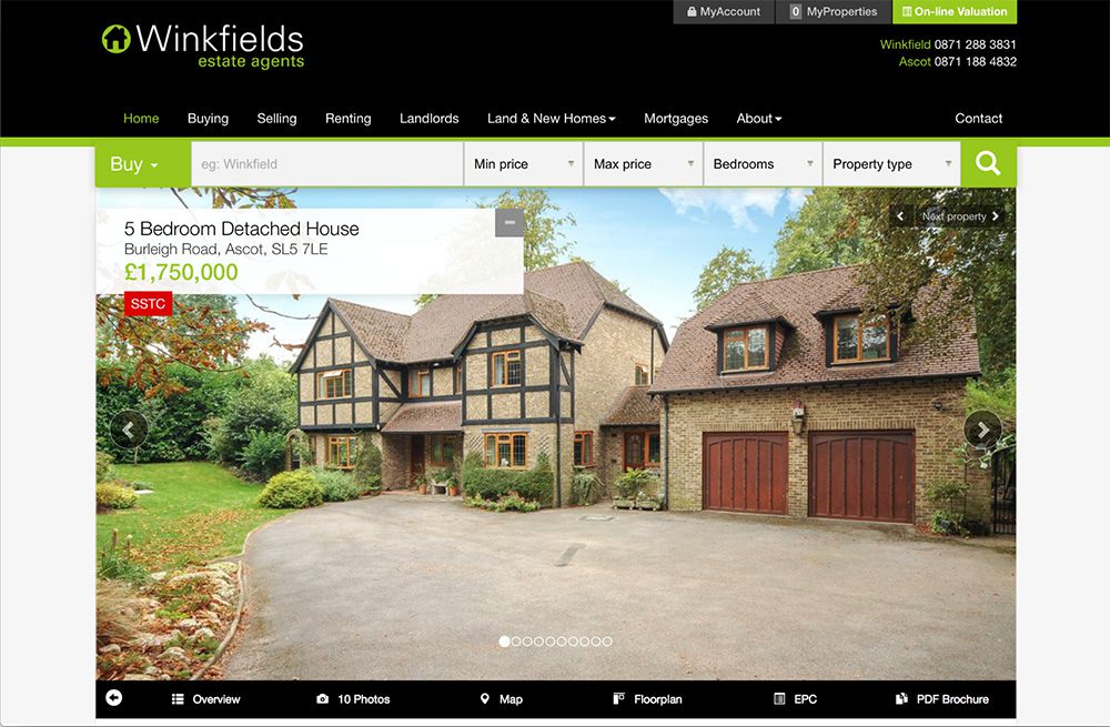 estate agents website