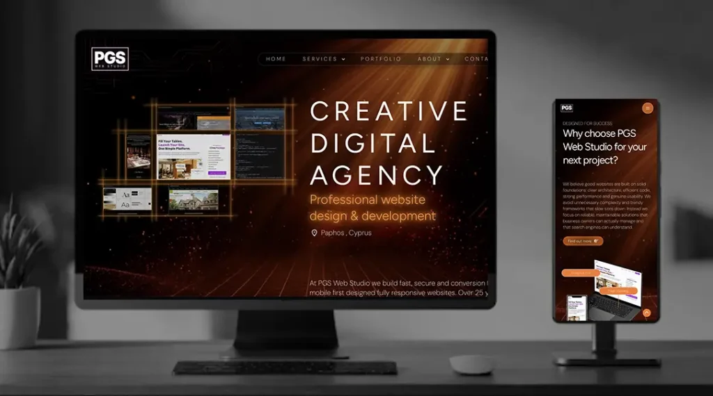 Bespoke designed, WordPress website for a small business